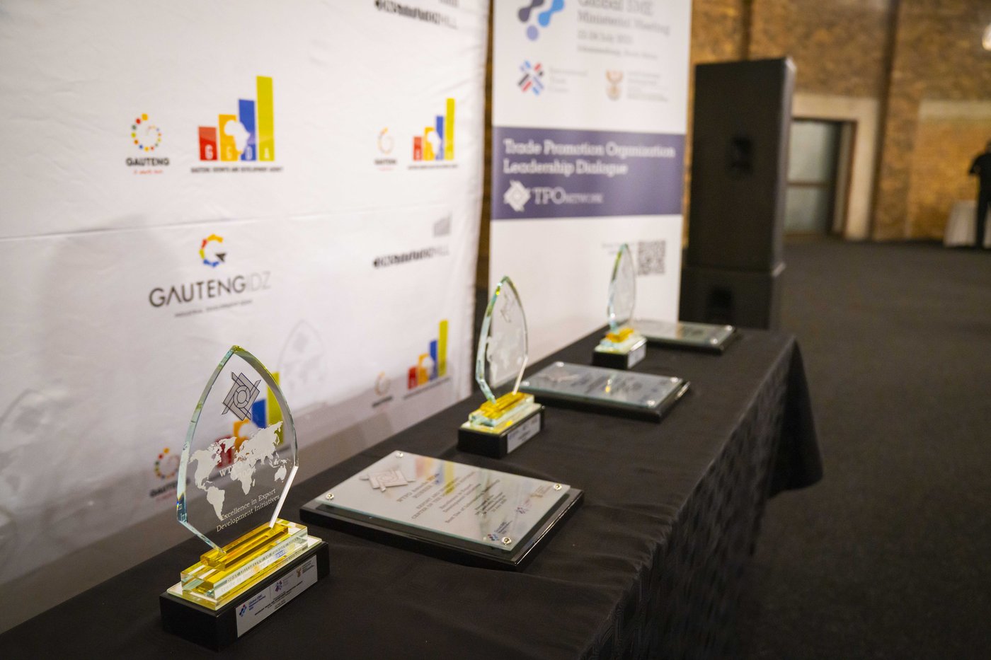 WTPO Awards trophies at the 2025 gala ceremony